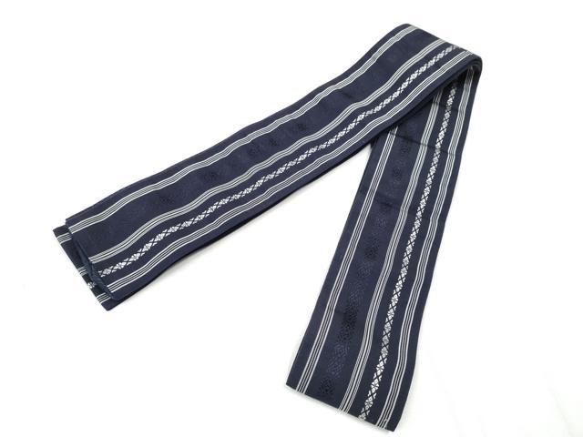 平和屋着物●男性　本場筑前博多織　両面　角帯　献上　正絹　逸品　CABA1019hy