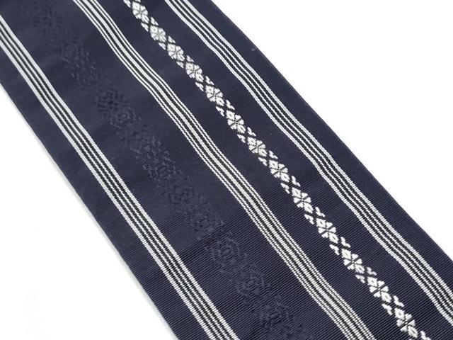 平和屋着物●男性　本場筑前博多織　両面　角帯　献上　正絹　逸品　CABA1019hy