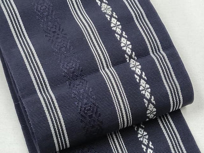 平和屋着物●男性　本場筑前博多織　両面　角帯　献上　正絹　逸品　CABA1019hy