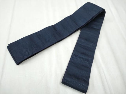 平和屋着物●男性　本場筑前博多織　両面　角帯　献上　正絹　逸品　CABA1019hy