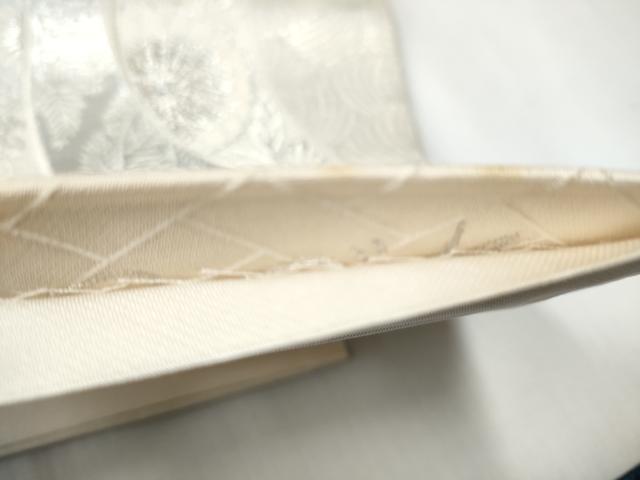 平和屋着物●六通柄袋帯　唐織　綴れ　舞花文　プラチナ箔　正絹　逸品　CABA1022hy