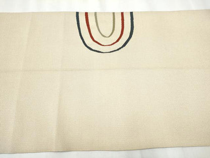 平和屋着物●八寸名古屋帯 すくい織 幾何学文様 正絹 逸品 CABA1057hy