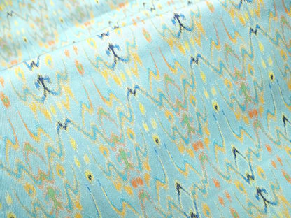 平和屋着物●龍村美術織物 全通柄 九寸名古屋帯 獅噛太子 正絹 逸品 CABA1066hy
