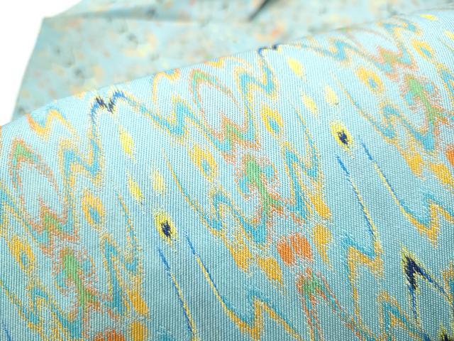 平和屋着物●龍村美術織物 全通柄 九寸名古屋帯 獅噛太子 正絹 逸品 CABA1066hy