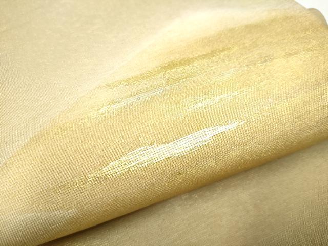 平和屋着物●六通柄　京袋帯　作家物　霞文　金通し地　正絹　逸品　CABA1078hy