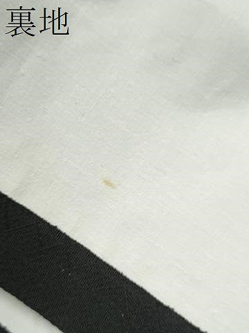 平和屋着物●九寸開き名古屋帯 貝桶花文 黒地 金彩 鬼しぼ縮緬 正絹 逸品 CABA1081hy