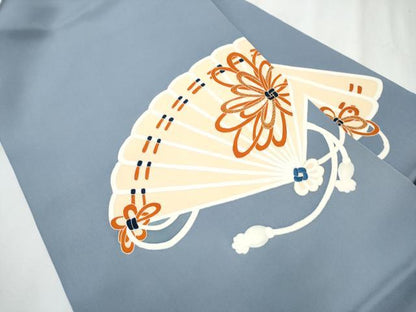 平和屋着物●銀座　志ま亀　塩瀬　九寸名古屋帯　檜扇　金彩　正絹　逸品　CABA1083hy