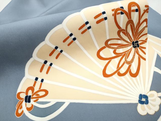 平和屋着物●銀座　志ま亀　塩瀬　九寸名古屋帯　檜扇　金彩　正絹　逸品　CABA1083hy