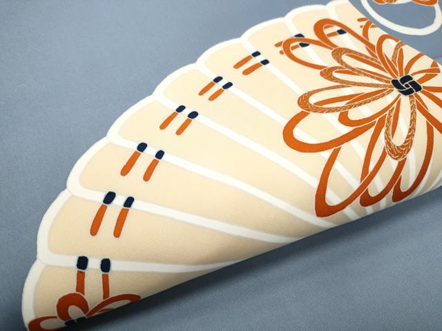 平和屋着物●銀座　志ま亀　塩瀬　九寸名古屋帯　檜扇　金彩　正絹　逸品　CABA1083hy