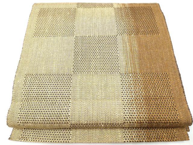 平和屋着物▽スリーシーズン 春夏秋 八寸名古屋帯 組織 変わり市松文 正絹 逸品 CABA1100hy