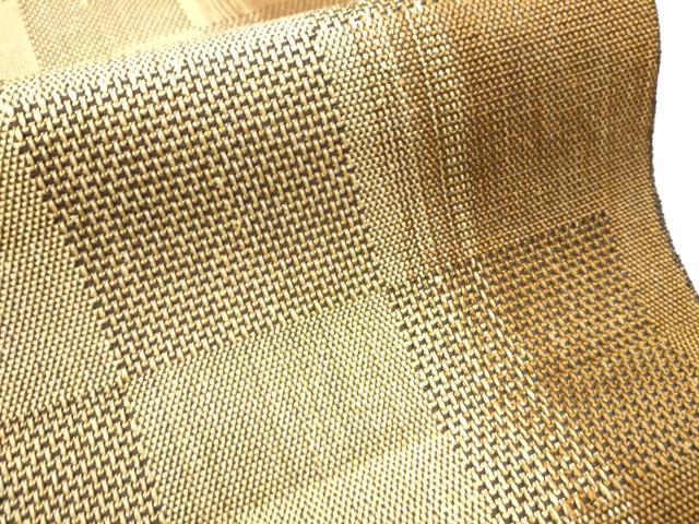 平和屋着物▽スリーシーズン 春夏秋 八寸名古屋帯 組織 変わり市松文 正絹 逸品 CABA1100hy