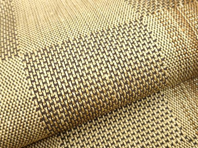 平和屋着物▽スリーシーズン 春夏秋 八寸名古屋帯 組織 変わり市松文 正絹 逸品 CABA1100hy