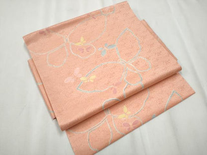 平和屋着物●つけ帯 舞蝶文 正絹 逸品 CABA1107hy