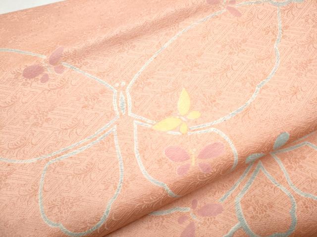 平和屋着物●つけ帯 舞蝶文 正絹 逸品 CABA1107hy