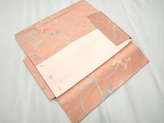 平和屋着物●つけ帯 舞蝶文 正絹 逸品 CABA1107hy