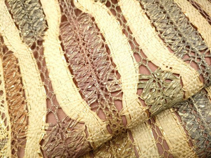 平和屋着物▽スリーシーズン 春夏秋 つけ帯 リボン織 立涌吉祥文 金糸 正絹 逸品 CABA1109hy