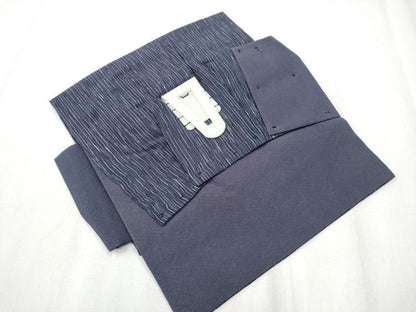 平和屋着物●つけ帯 ふくれ織 間道 正絹 逸品 CABA1123hy