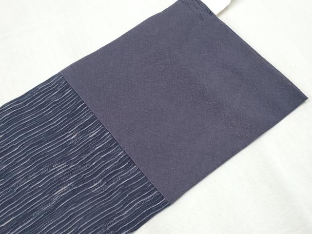平和屋着物●つけ帯 ふくれ織 間道 正絹 逸品 CABA1123hy