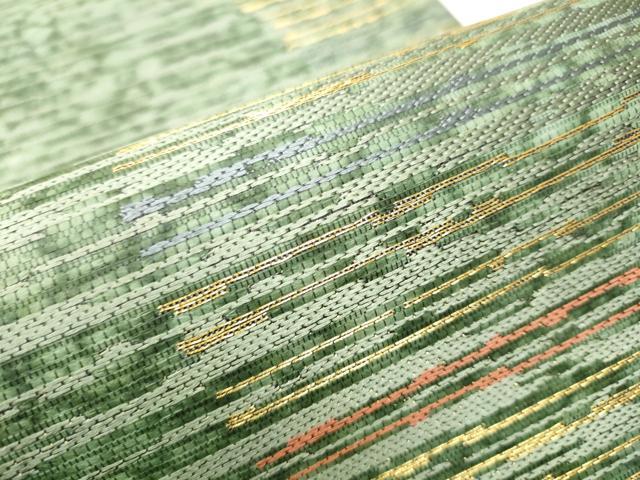 平和屋着物●六通柄袋帯　霞文　金糸　正絹　逸品　CABA1132hy