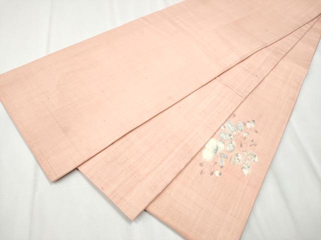 平和屋着物●太鼓柄袋帯　紬地　辻が花　正絹　逸品　CABA1143hy