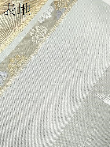 平和屋着物●六通柄袋帯　唐織　横段郷愁錦　金銀糸　正絹　逸品　CABA1156hy