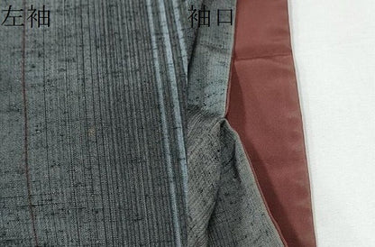 平和屋着物●上質な紬　間道　正絹　逸品　CABA1172hy