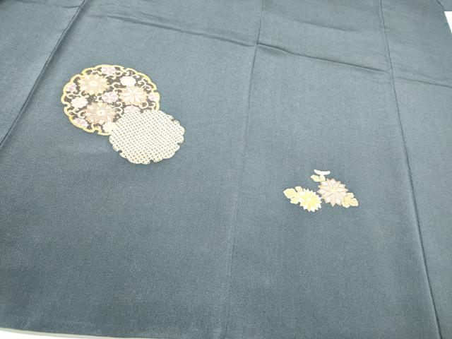 平和屋着物●訪問着 雪輪花唐草文 暈し染め 金彩 鬼しぼ縮緬 正絹 逸品 CABA1178hy