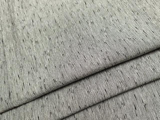 平和屋着物●江戸小紋 変わり万筋 白鼠色×黒色 正絹 逸品 CABA1190hy