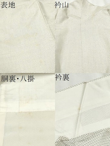 平和屋着物●訪問着 本場大島紬 白大島 7マルキ 手描き 遠山風景文 胴抜き仕立て 正絹 逸品 CABA1192hy