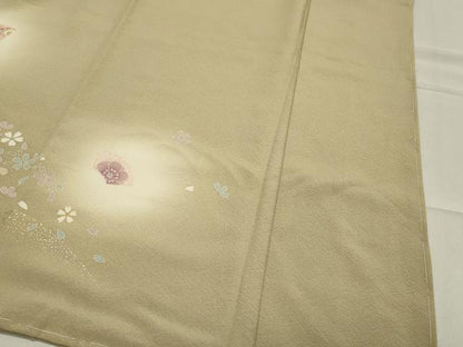 平和屋着物●訪問着 地紙重ね花文 蛍暈し 金銀彩 正絹 逸品 未使用 CABA1207gh