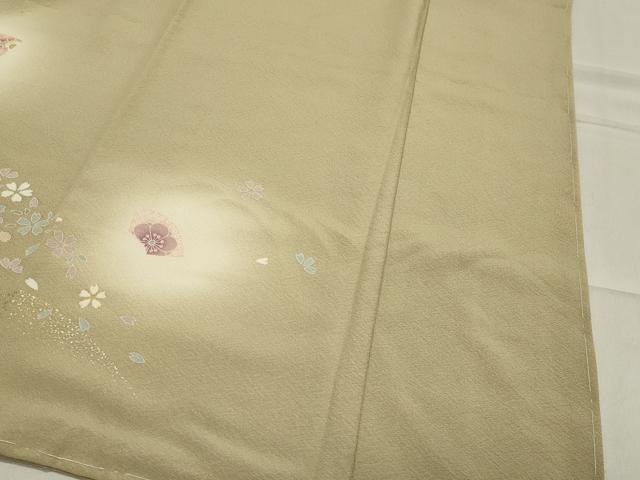 平和屋着物●訪問着 地紙重ね花文 蛍暈し 金銀彩 正絹 逸品 未使用 CABA1207gh