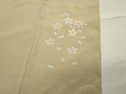 平和屋着物●訪問着 地紙重ね花文 蛍暈し 金銀彩 正絹 逸品 未使用 CABA1207gh