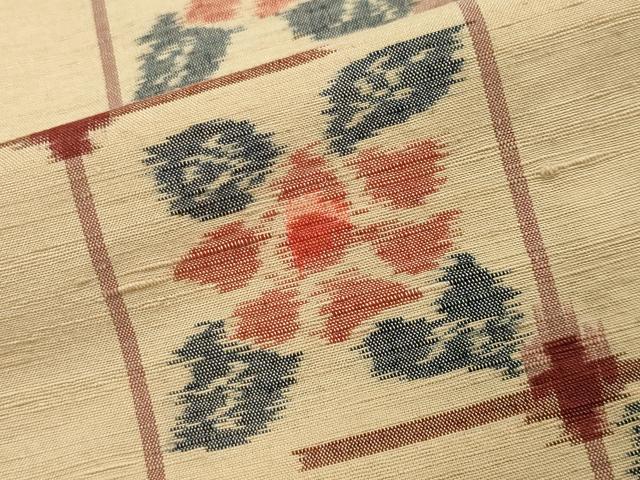 平和屋着物●上質な紬　椿 　正絹　逸品　未使用　CABA1222gh