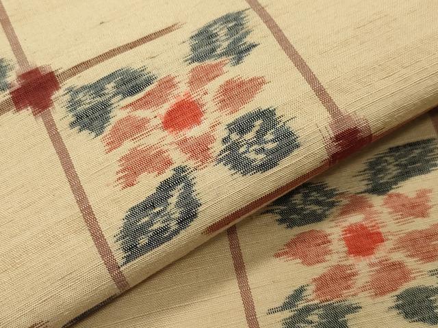 平和屋着物●上質な紬　椿 　正絹　逸品　未使用　CABA1222gh