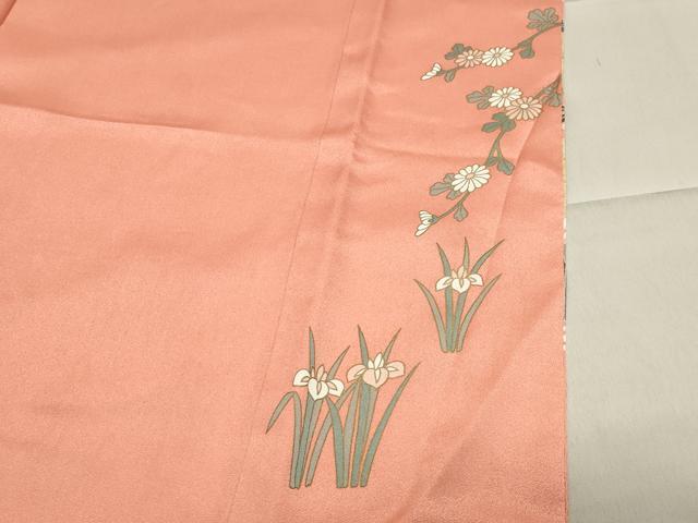 平和屋着物●訪問着　雪輪重ね花文　金彩　正絹　逸品　CABA1227gh