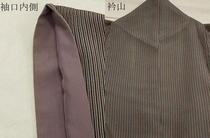 平和屋着物●上質な小紋 縞 正絹 逸品 CABA1229gh