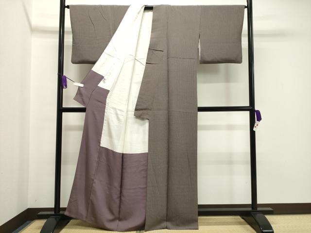 平和屋着物●上質な小紋 縞 正絹 逸品 CABA1229gh