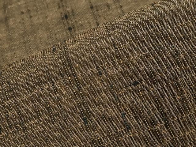 平和屋着物●男性　紬　アンサンブル　霞文　涅色　正絹　逸品　未使用　CABA1236gh