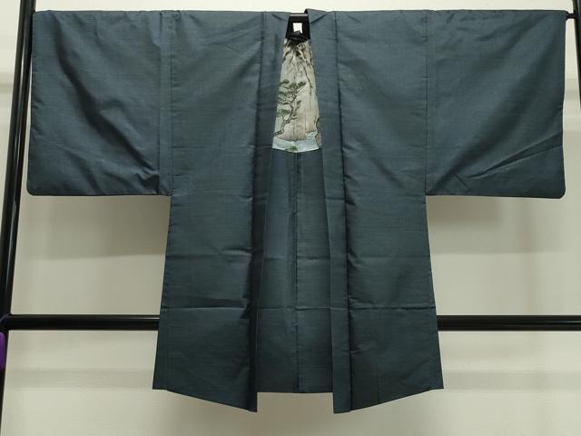 平和屋着物●男性　本場大島紬　アンサンブル　80亀甲　総詰め　正絹　逸品　CABA1239gh