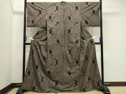 平和屋着物●本場大島紬 9マルキ 色紙重ね文 正絹 逸品 CABA1246gh