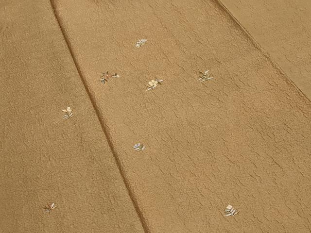 平和屋着物●訪問着　総刺繍　駒刺繍　ふくれ織　草花文　暈し染め　正絹　逸品　CABA1250gh