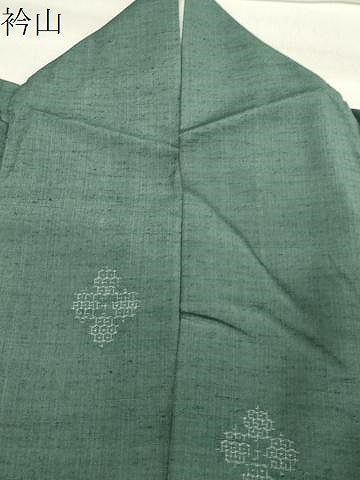 平和屋着物●結城紬　80亀甲　飛び亀甲柄　舞花文　正絹　逸品　CABA1255gh