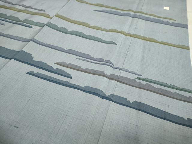 平和屋着物●訪問着 紬地 作家物 霞文 正絹 逸品 CABA1262gh