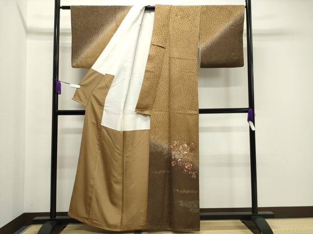 平和屋着物●中国三大刺繍　相良刺繍　訪問着　辻が花　ふくれ織　暈し染め　金彩　正絹　逸品　CABA1263gh