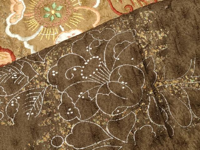 平和屋着物●中国三大刺繍　相良刺繍　訪問着　辻が花　ふくれ織　暈し染め　金彩　正絹　逸品　CABA1263gh