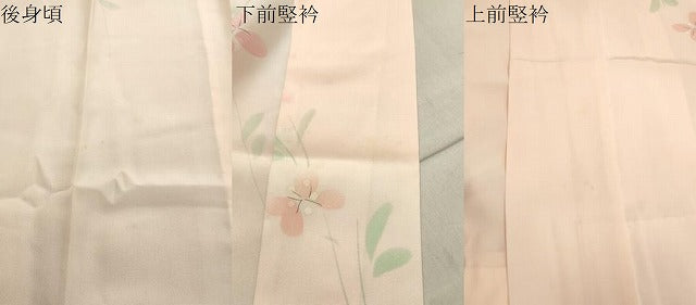 平和屋着物●長襦袢 無双仕立て 手描き 枝垂れ花文 暈し染め 正絹 逸品 未使用 CABA1272gh