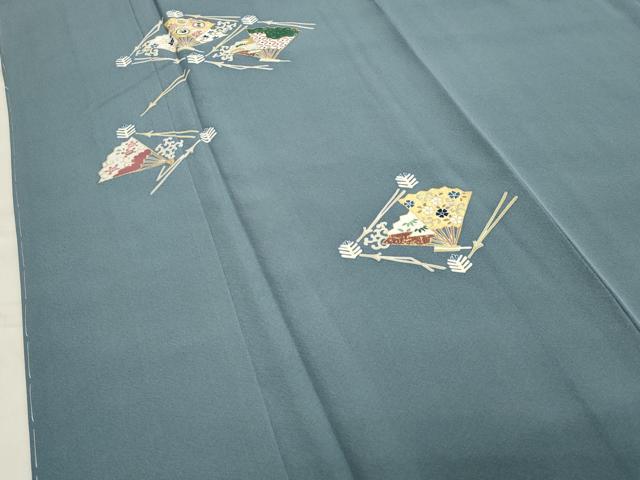 平和屋着物●訪問着 檜扇溢れ松葉花文 金彩 三越扱い 正絹 逸品 未使用 CABA1280gh
