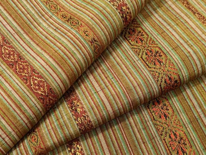 平和屋着物●上質な紬　縞 　正絹　逸品　未使用　CABA1295gh