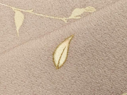 平和屋着物●訪問着　駒刺繍　流水枝花文　金彩　正絹　逸品　CABA1301gh