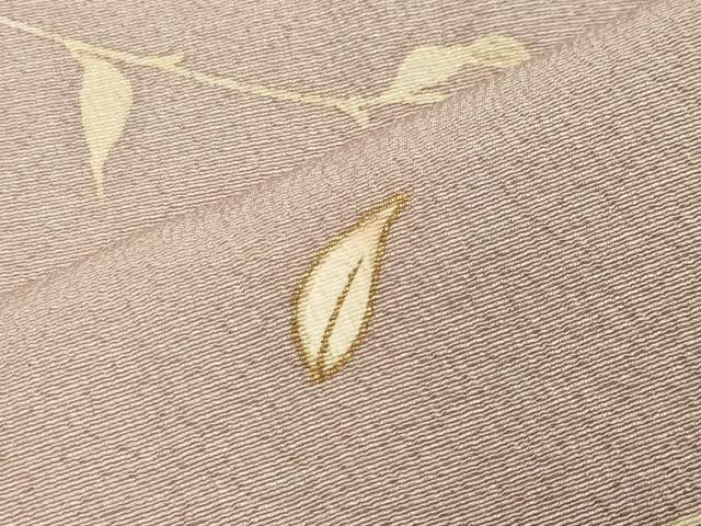 平和屋着物●訪問着　駒刺繍　流水枝花文　金彩　正絹　逸品　CABA1301gh